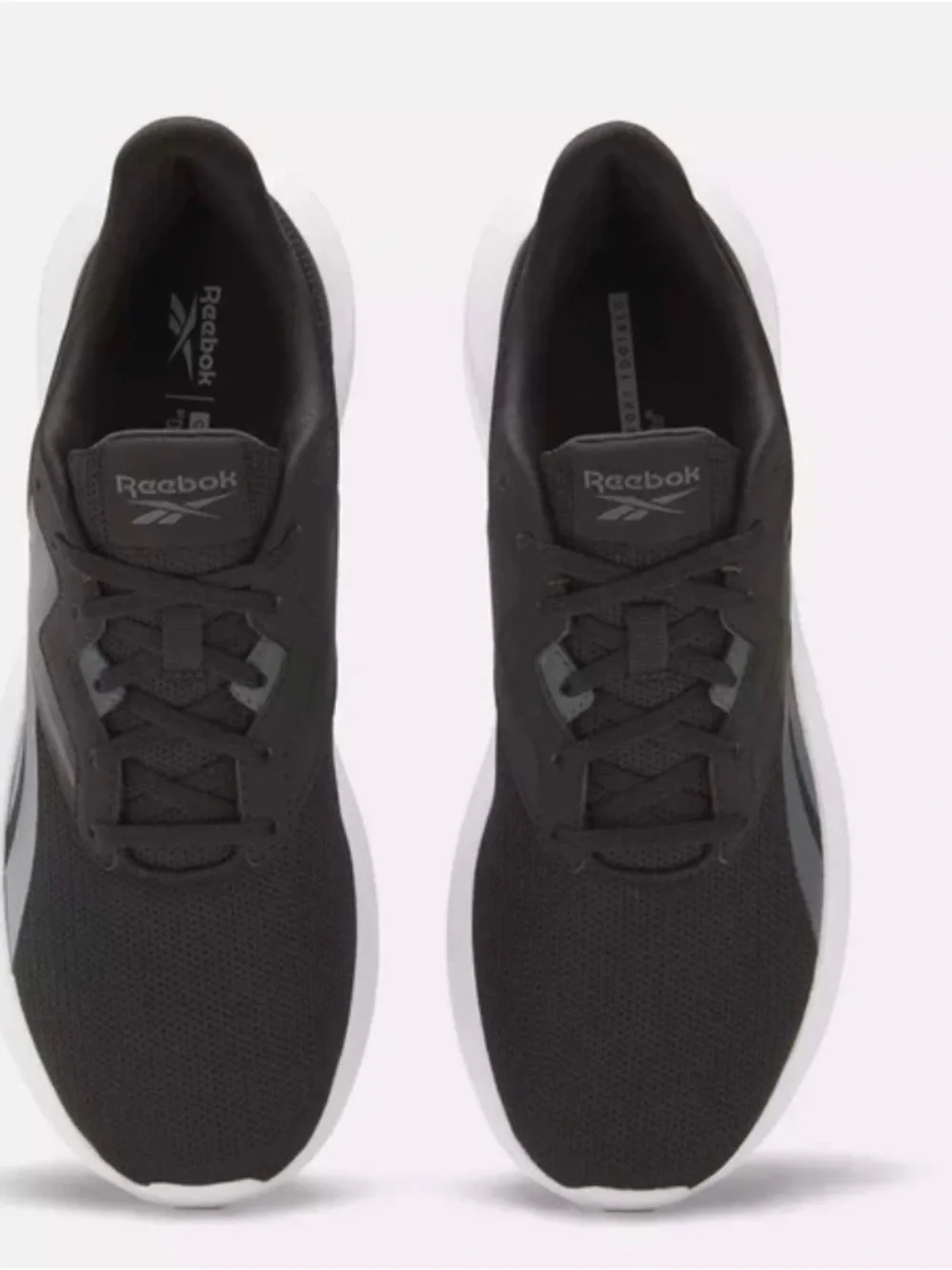 Reebok Women's Black and Gray Cushion Run Sneakers